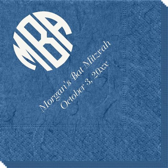 Rounded Monogram with Text Bali Napkins